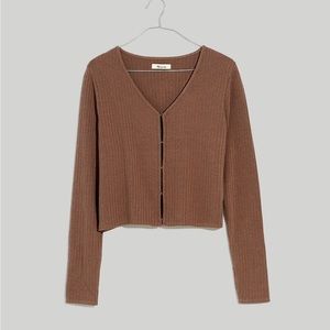 Madewell Ribbed Cropped Cardigan